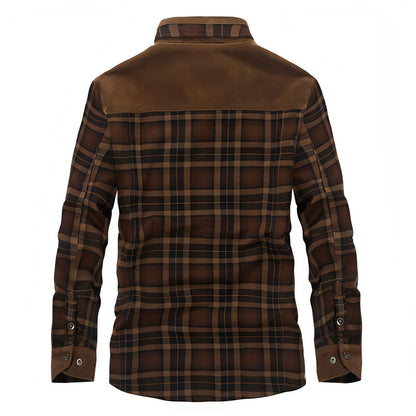 Pure Cotton Plaid Jacket Men