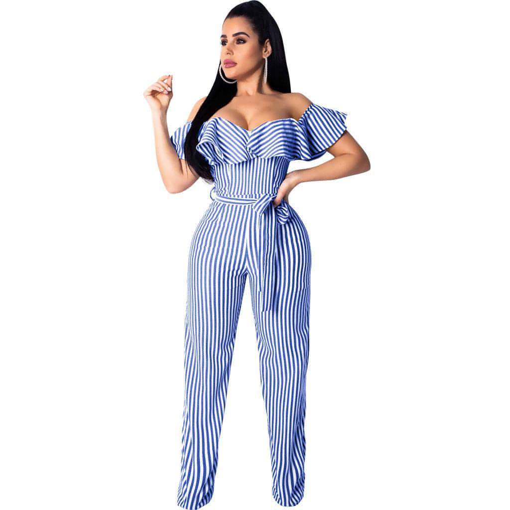 striped jumpsuit