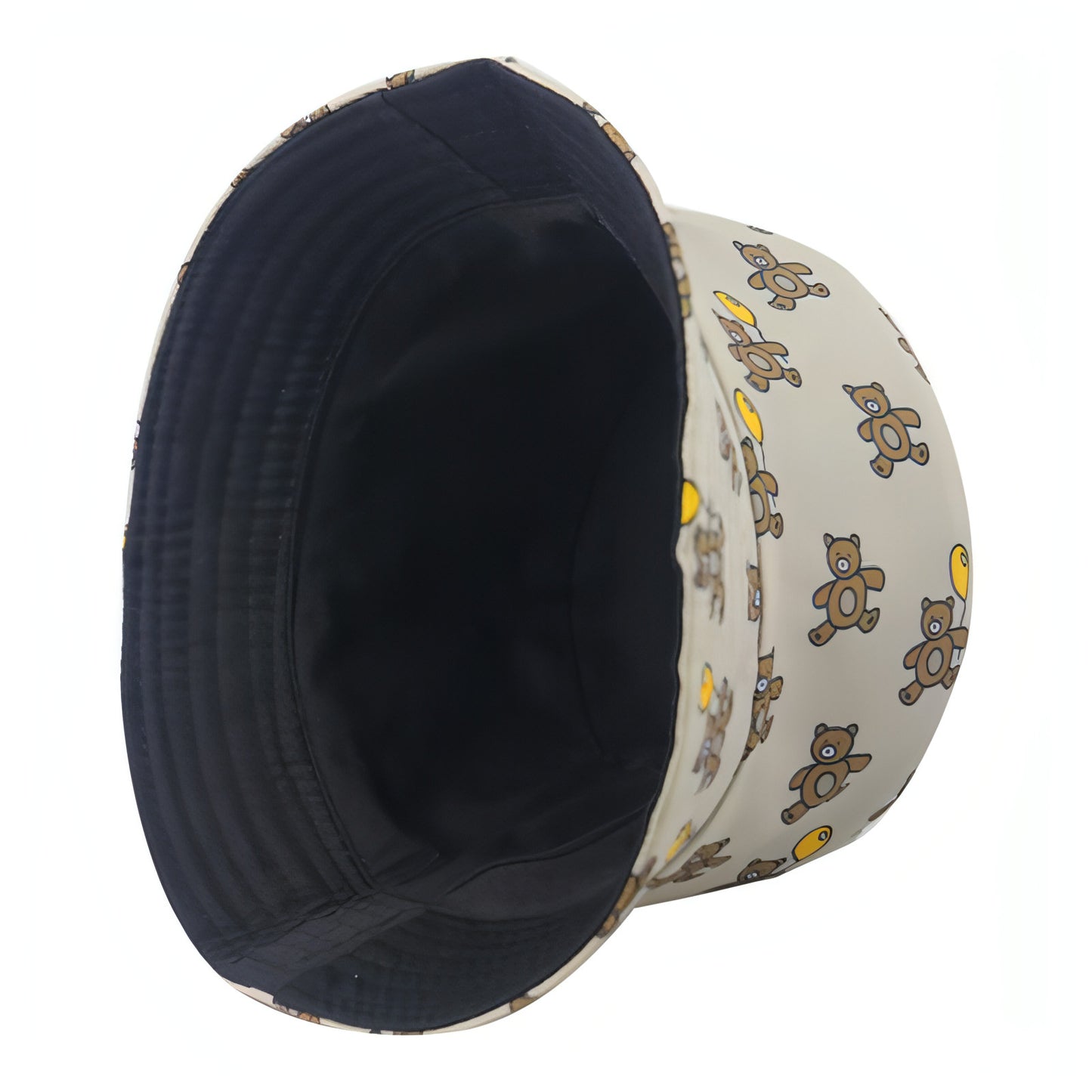 Cute cartoon color bear print fisherman hat