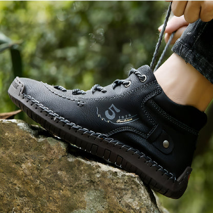 A1. Hand-sewn Men's Oversize Outdoor Boots Leather Shoes