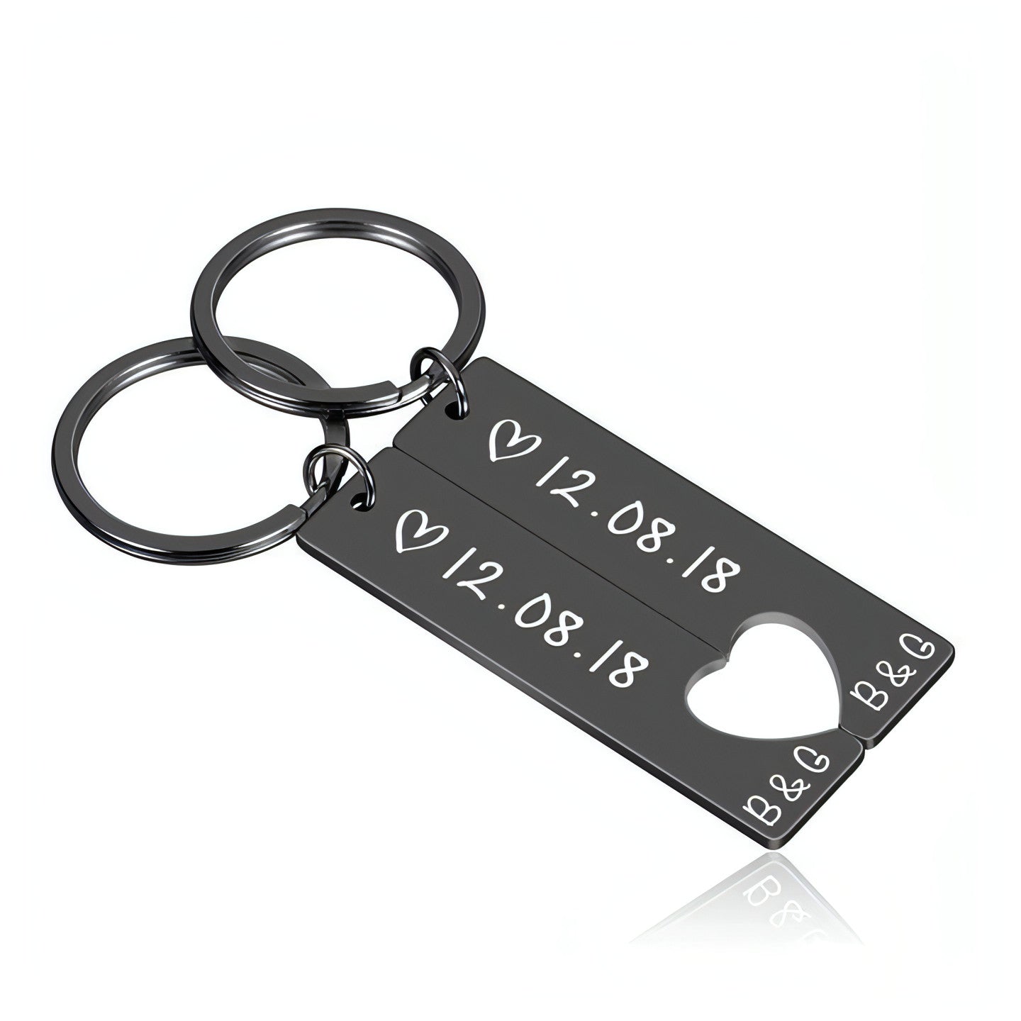 Customized Couples Keychain – Personalized Gift for Boyfriend, Girlfriend, Husband & Wife