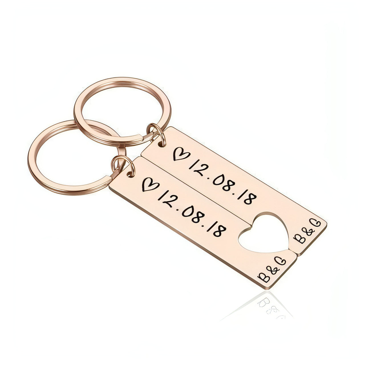 Customized Couples Keychain – Personalized Gift for Boyfriend, Girlfriend, Husband & Wife