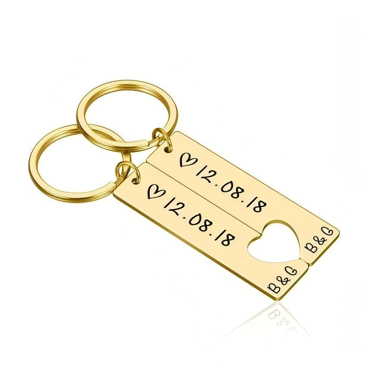 Customized Couples Keychain – Personalized Gift for Boyfriend, Girlfriend, Husband & Wife