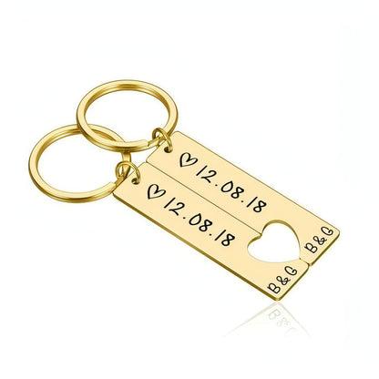 Customized Couples Keychain – Personalized Gift for Boyfriend, Girlfriend, Husband & Wife