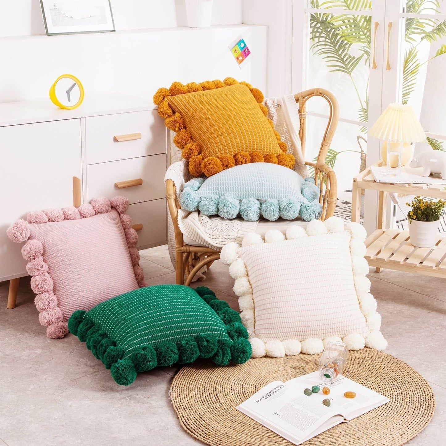 Ins Wind Big Ball Ball Nordic Knitted Pillow Pillow