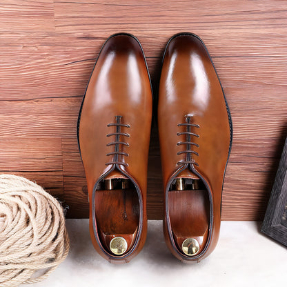 Men's Cowhide Business Casual Rubber Shoes