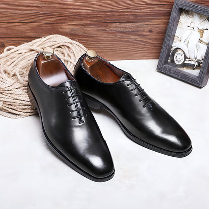 Men's Cowhide Business Casual Rubber Shoes