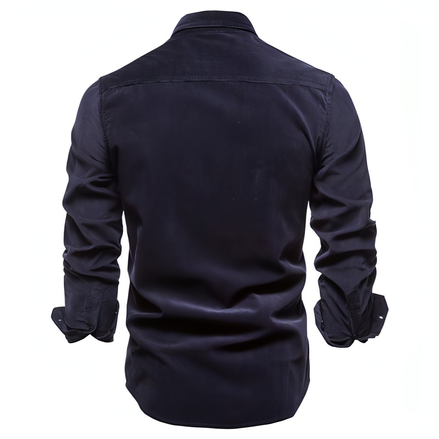 Men DressShirt College Tops Longsleeve Blue