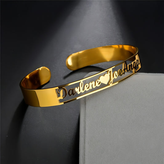 Custom Engraved Stainless Steel Name Bracelet – A Timeless Personalized Gift!