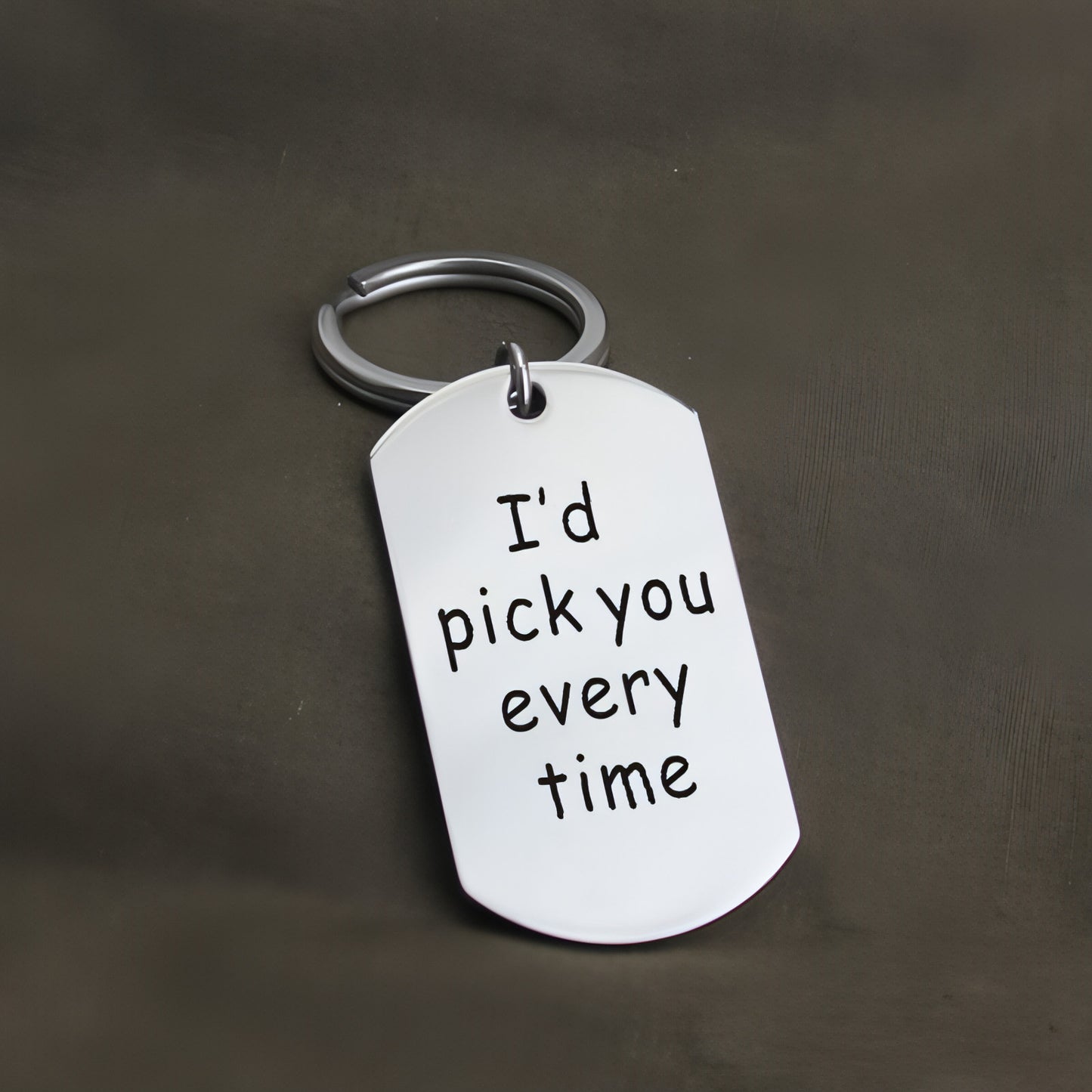 Custom Engraved Titanium Steel Keychain – Personalized Gift