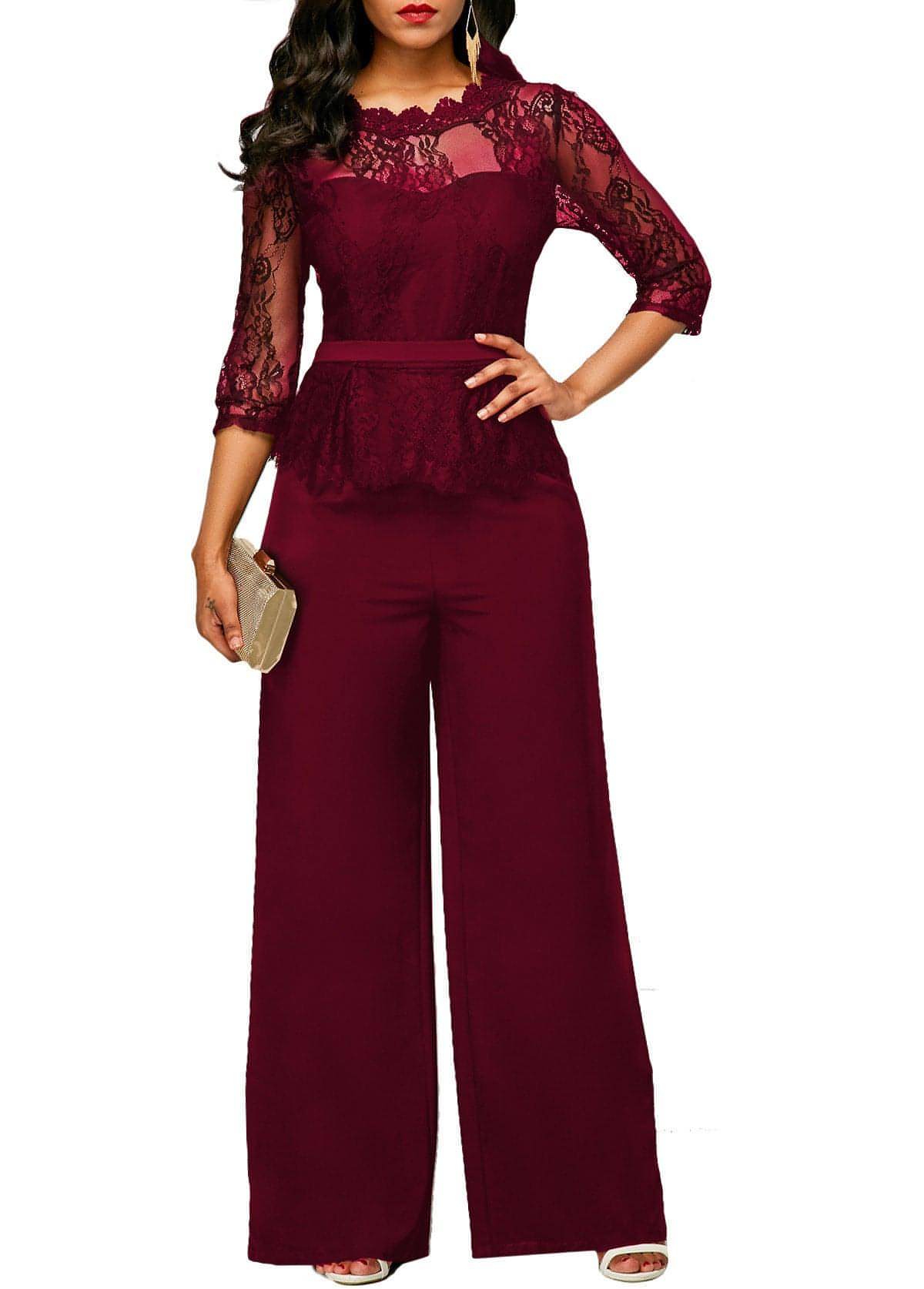 Summer Lace Jumpsuit Women's Clothing