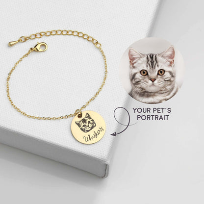 Hand-Painted Pet Bracelet – Custom Cat & Dog Jewelry for Animal Lovers