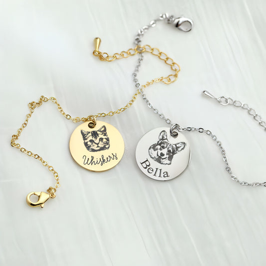 Hand-Painted Pet Bracelet – Custom Cat & Dog Jewelry for Animal Lovers