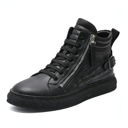 High-Top-Schuhe Herren Leder Freizeitschuhe koreanische Mode Schuhe