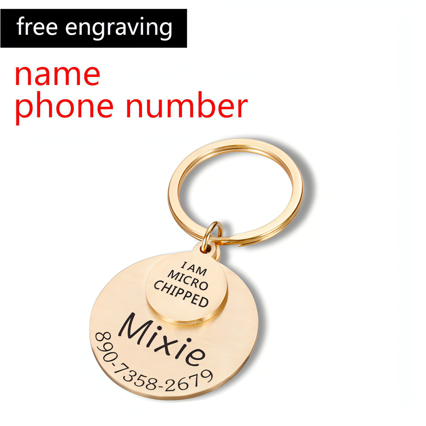 Personalized Pet ID Tag – Safe & Stylish for Dogs & Cats