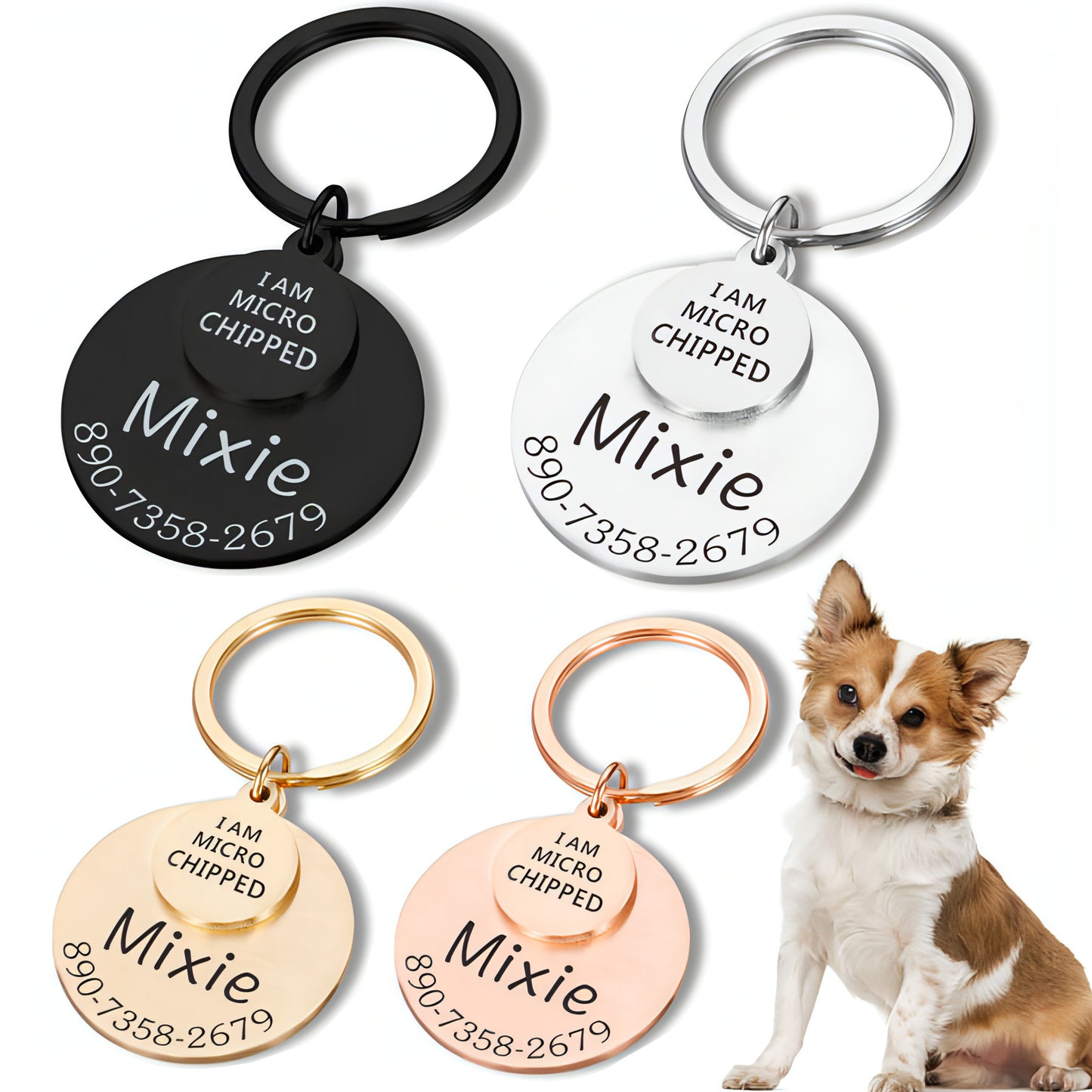 Personalized Pet ID Tag – Safe & Stylish for Dogs & Cats