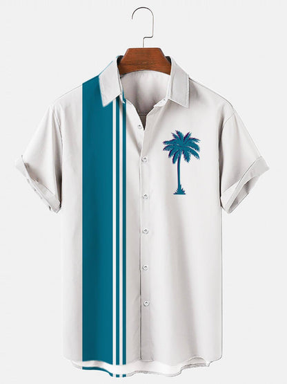 Camisa masculina de vestido havaiano de vice -miami