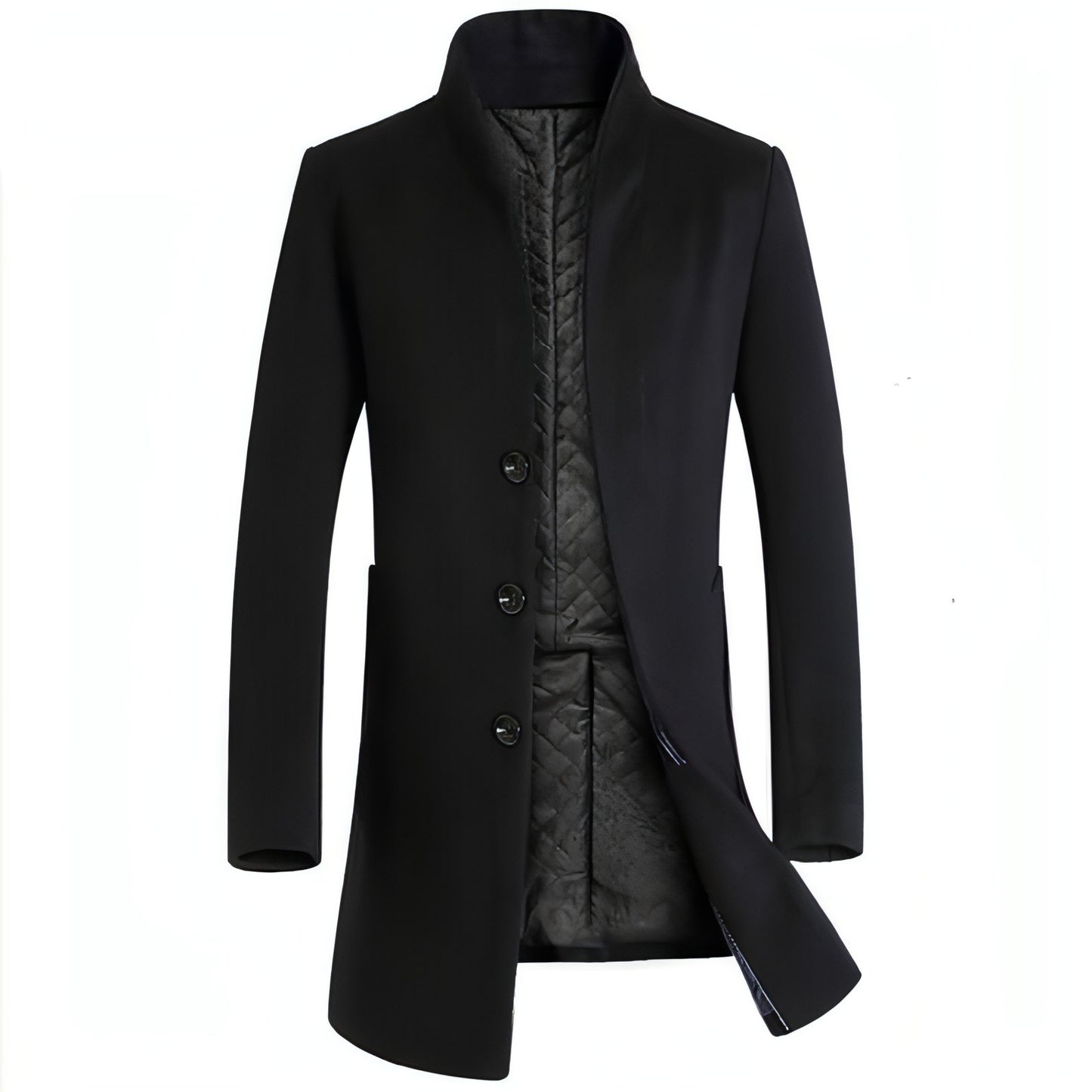 Men's long woolen coat trench coat