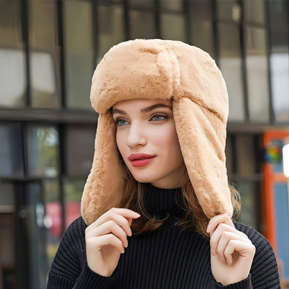 Gorro de protección auditiva cálido de vellón para damas