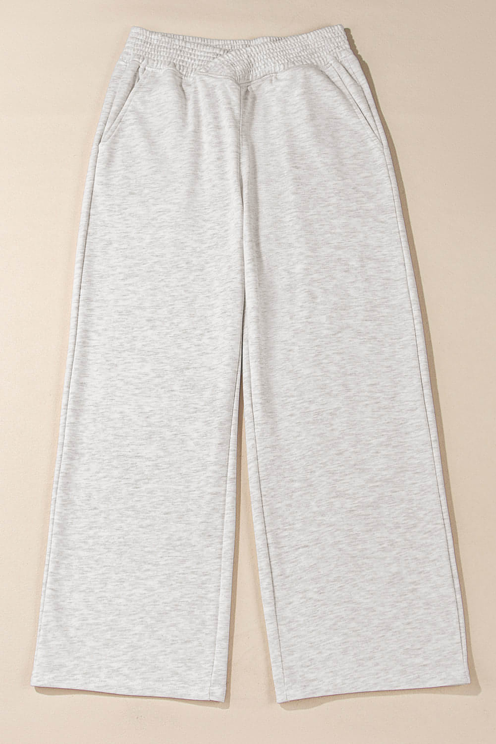 Pantalon de survêtement large à taille croisée gris clair