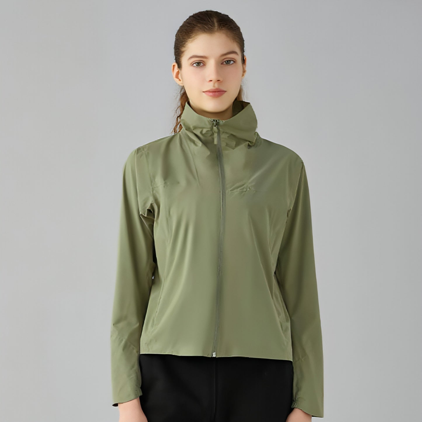 Autumn And Winter New Soft Shell Windproof Stand Collar Outdoor Jacket Women