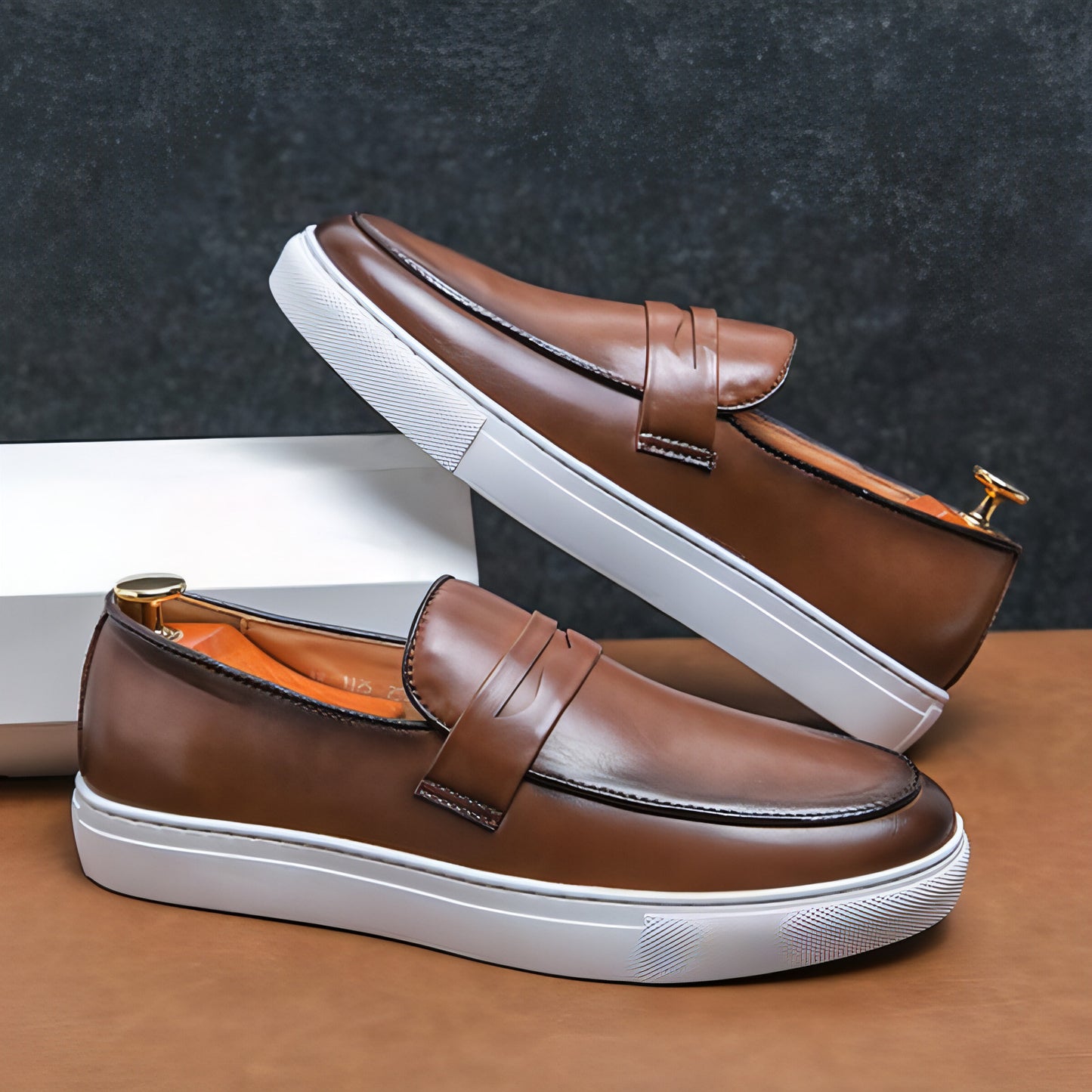 Plus Size Board Shoes Male Business Casual Leather Shoes Men