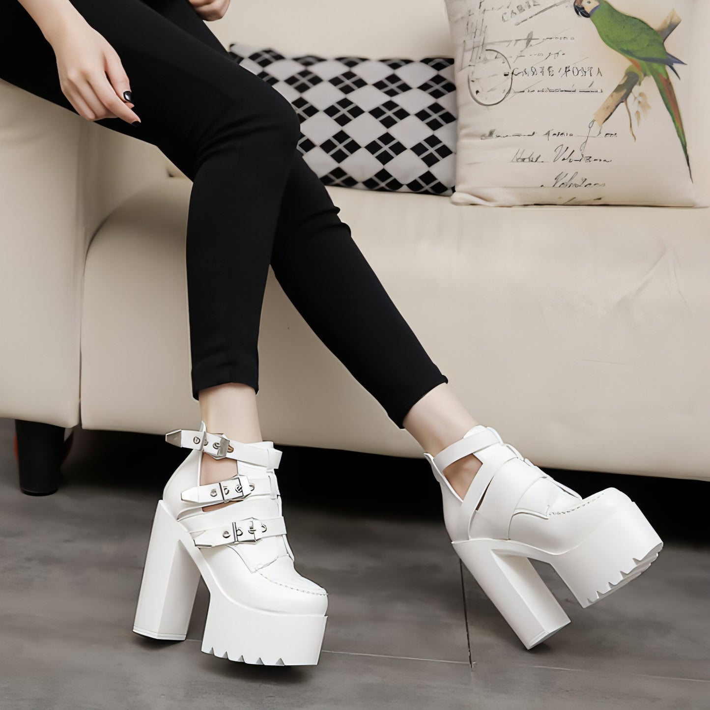 Spring Chunky Heel High Boots Shoe Women