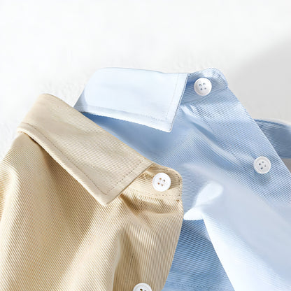 Contrast Color Pocket Short Sleeve DressShirt