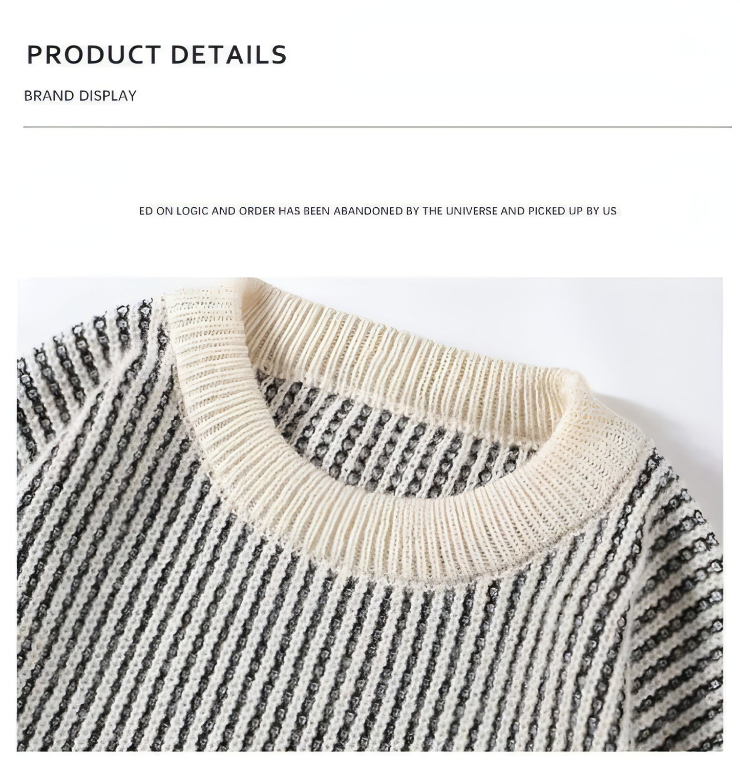 Round Neck Striped Sweater For Men