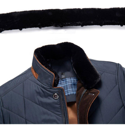 Dad's Warm Leisure Cotton-padded Coat Stand-up Collar Thick Coat Men