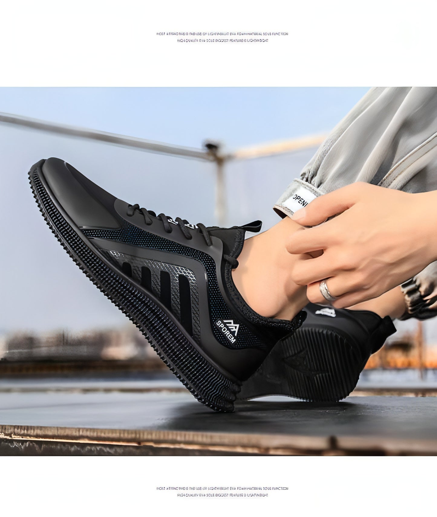 Men's Fly Woven Mesh Shoes Soft Sole Sneakers