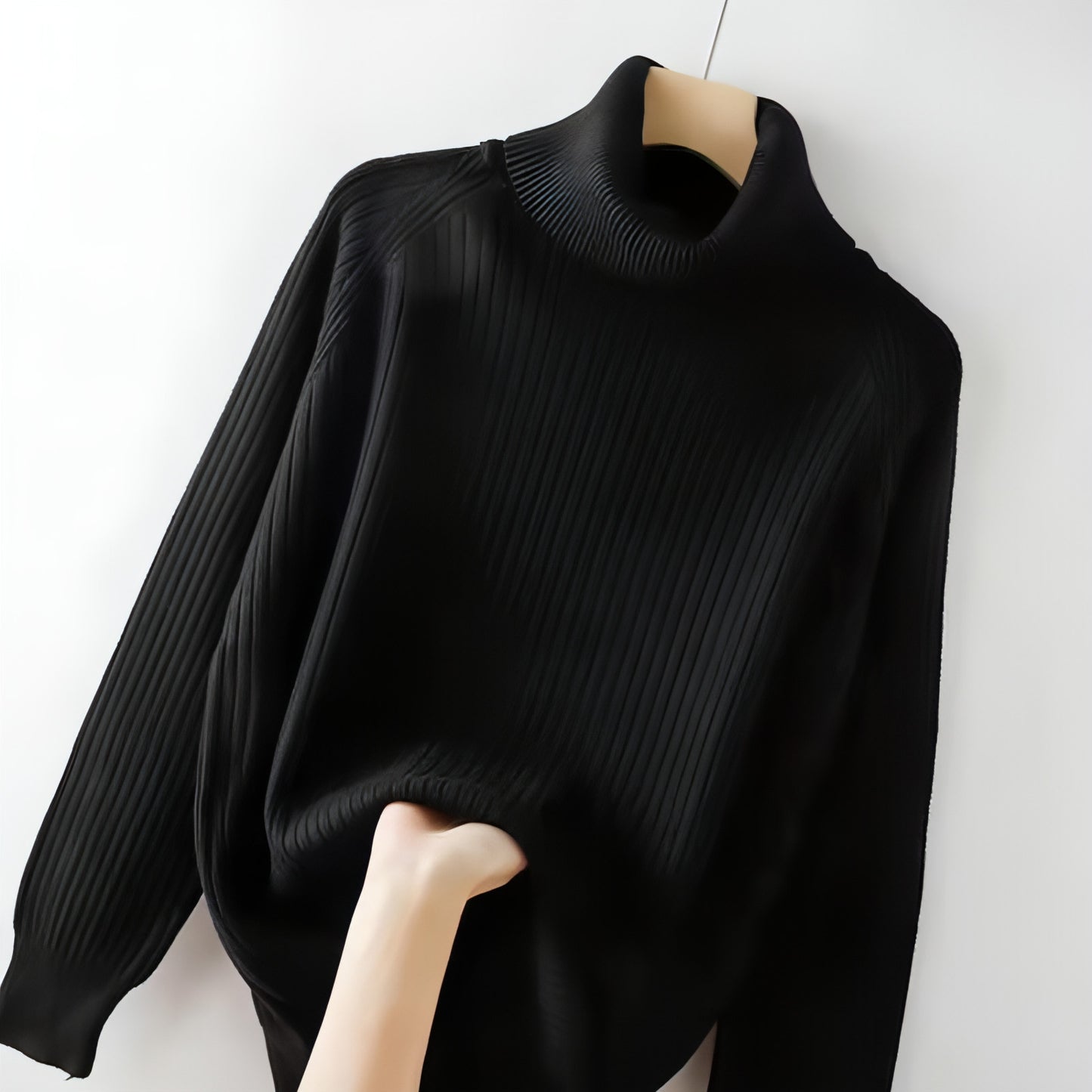 Turtleneck Bottoming Sweater de malha de tamanho grande