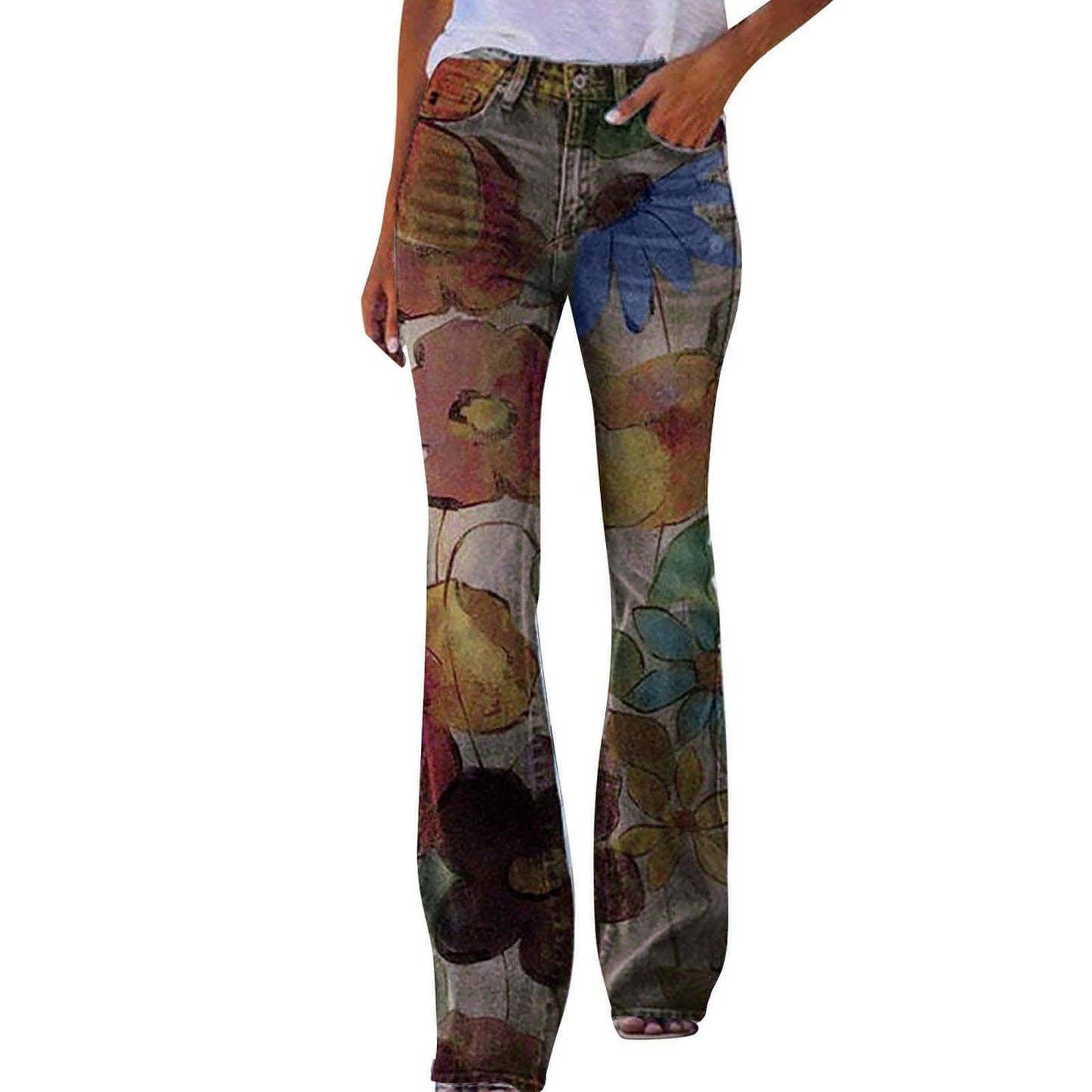 Women's Casual Pants Floral Thin Trousers