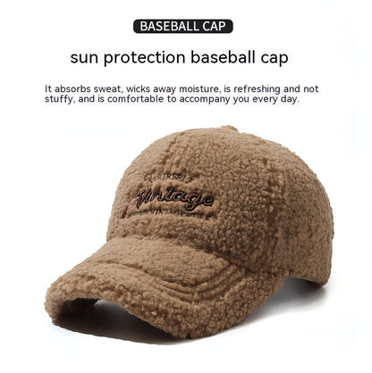 Thickened Warm Peaked Street Versatile Winter Baseball Cap