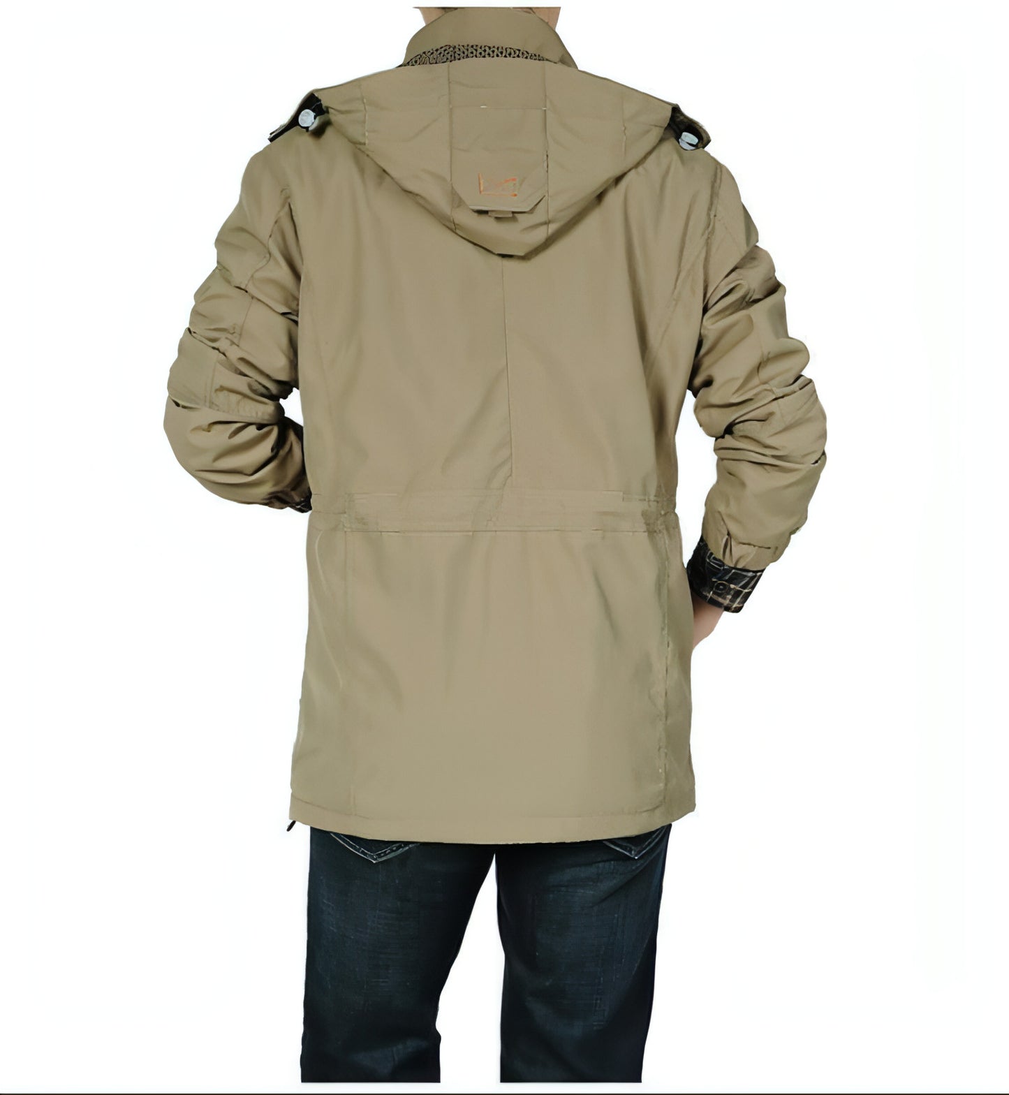 Men's casual outdoor waterproof breathable long hooded stand collar Jacket