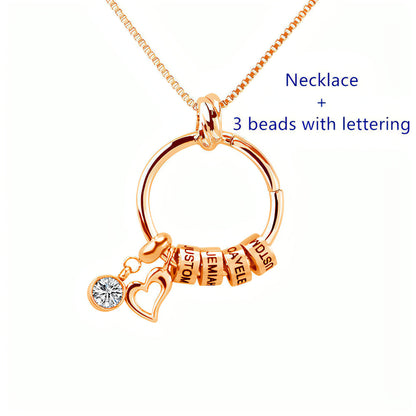 Trendy Love Pendant Exclusive Lettering Necklace With Diamonds