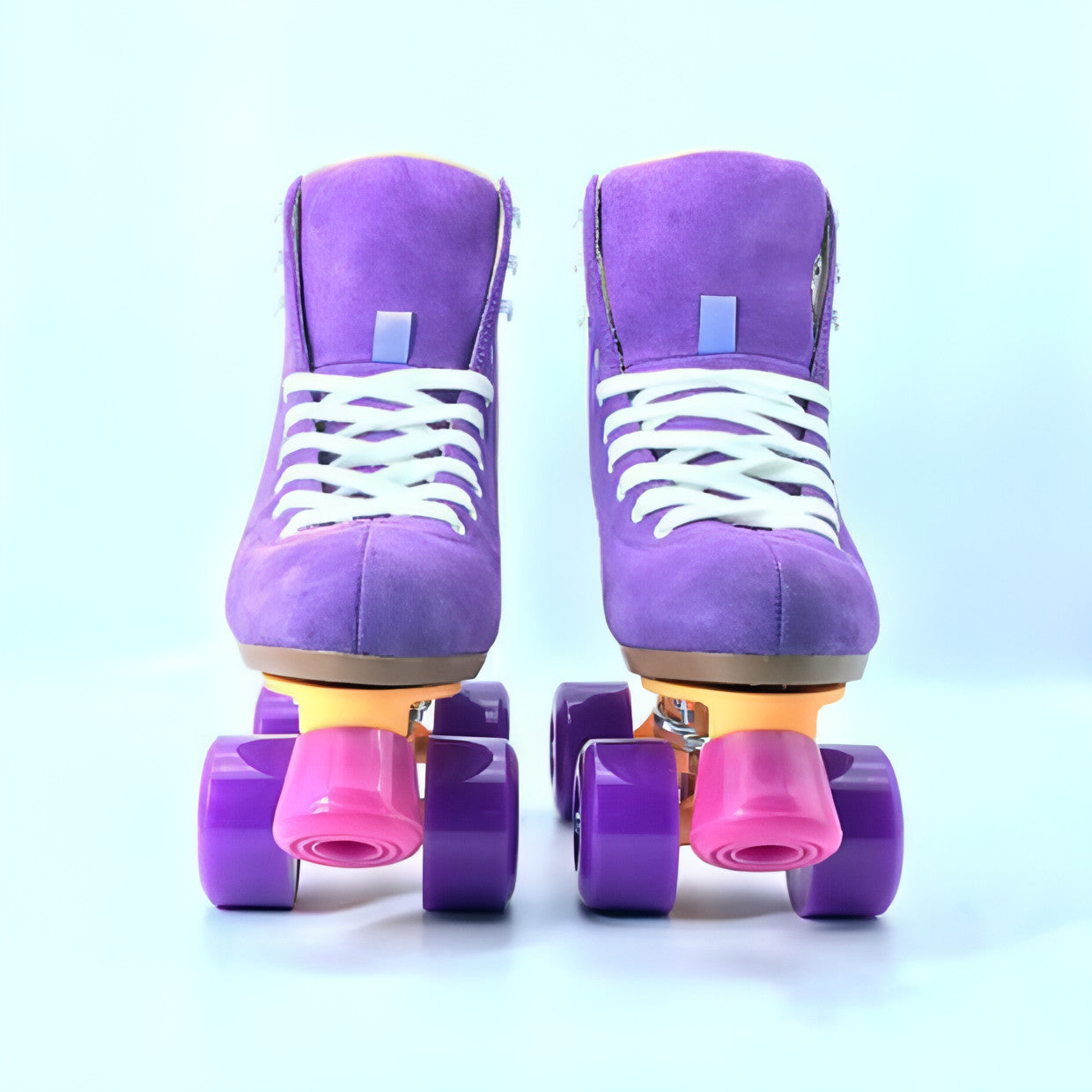 Children's Purple Suede Roller Skates