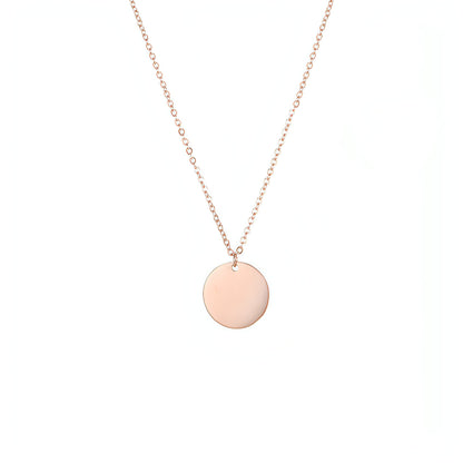 Minimalist Gold-Plated Round Pendant Necklace – A Timeless Statement!