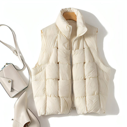 Warm Down Short Vest Autumn And Winter White Duck Down Women Jacket