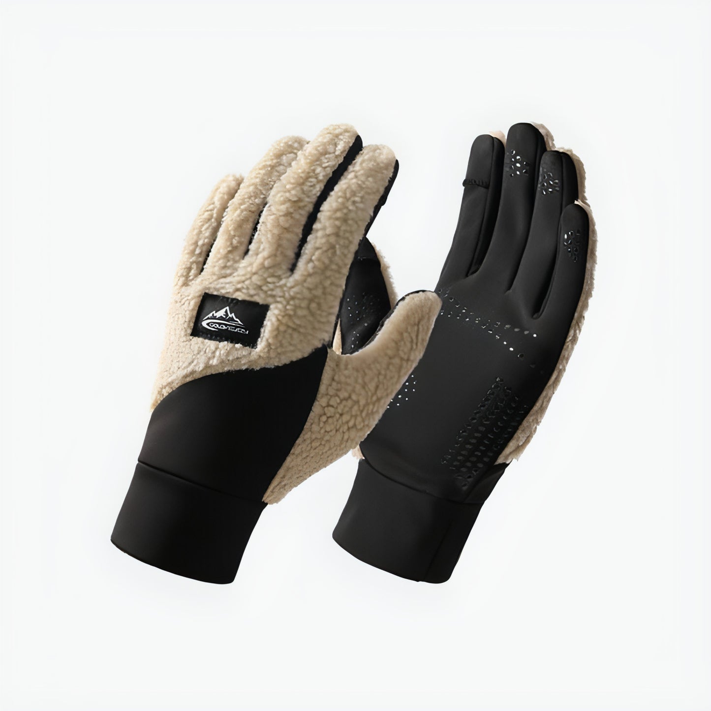 Teddy Velvet Insulated Gloves For Outdoor Use