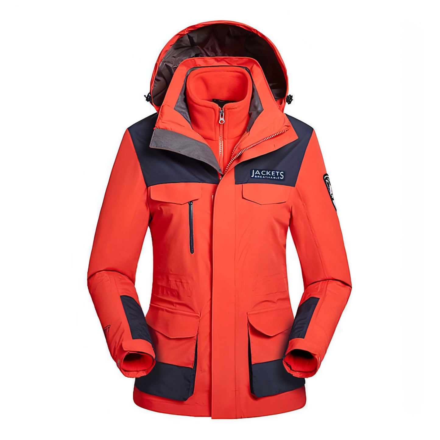 Chaqueta de esquí de invierno para hombre, impermeable, resistente al viento, transpirable, cálida, de softshell, de manga larga