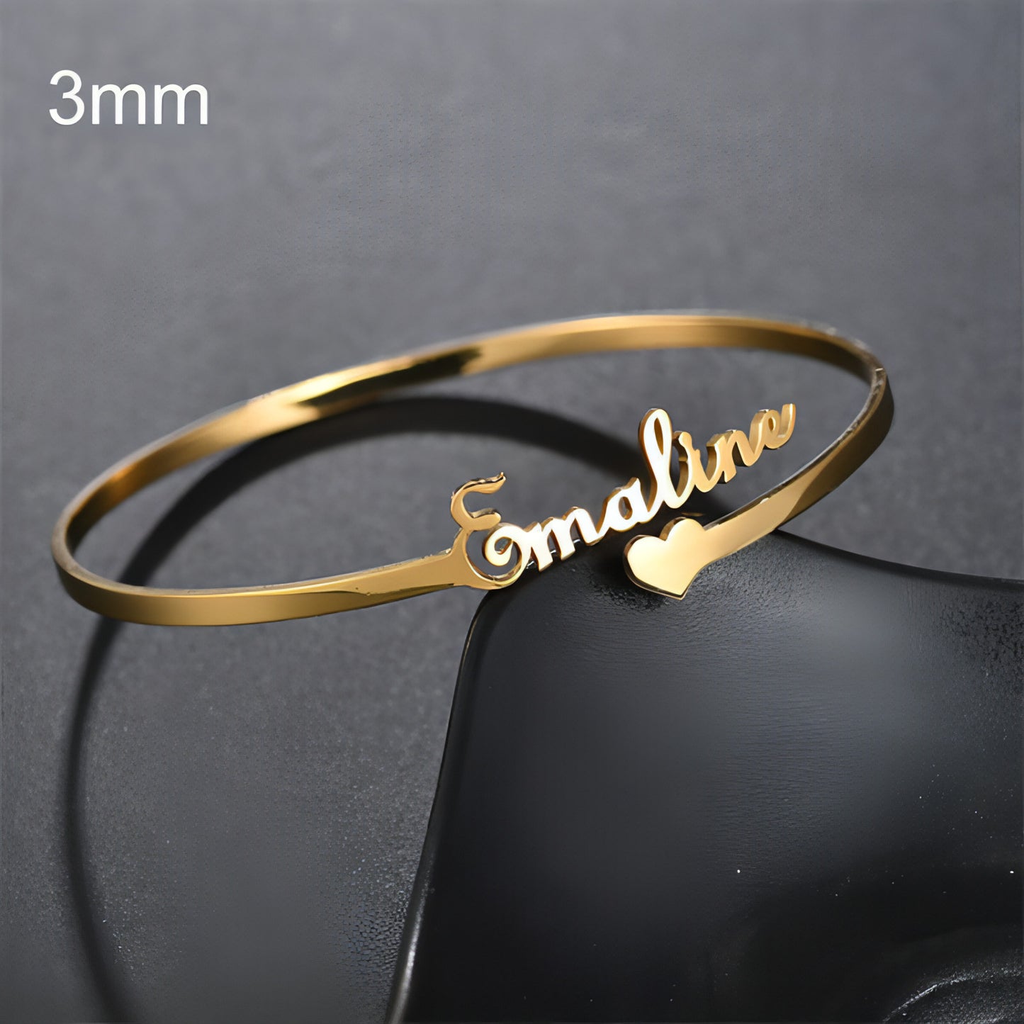 Personalized Name Bracelet – Custom Engraved Stainless Steel Bangle