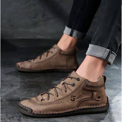 A1. Hand-sewn Men's Oversize Outdoor Boots Leather Shoes