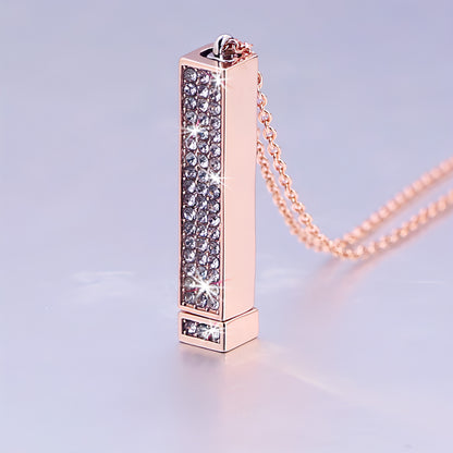 Retractable Three-dimensional Rod Pendant DIY Customized Name Diamond Necklace