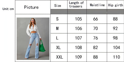 Fashion Temperament Wide-leg Jeans Women