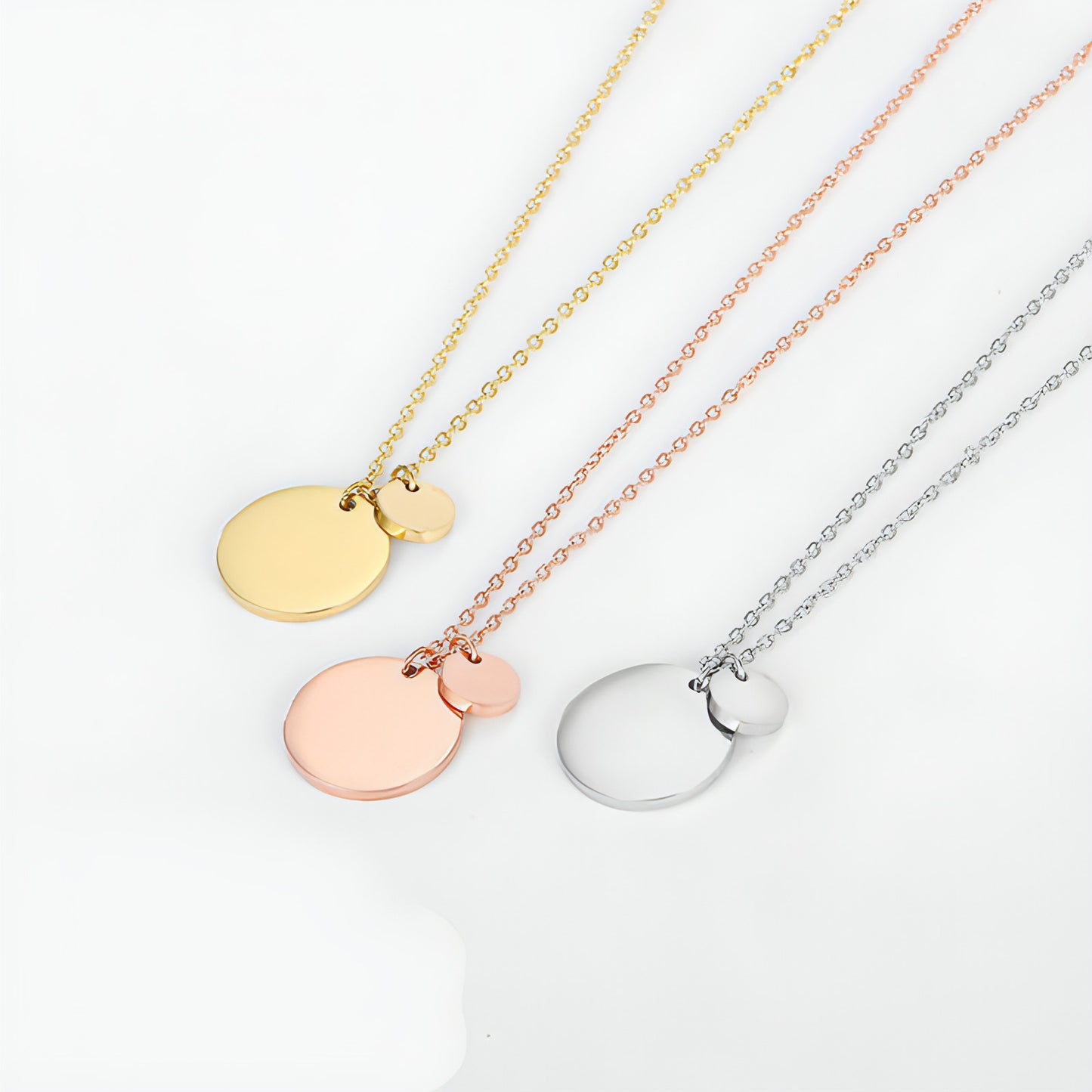 Minimalist Titanium Steel Necklace – Rose Gold Clavicle Chain