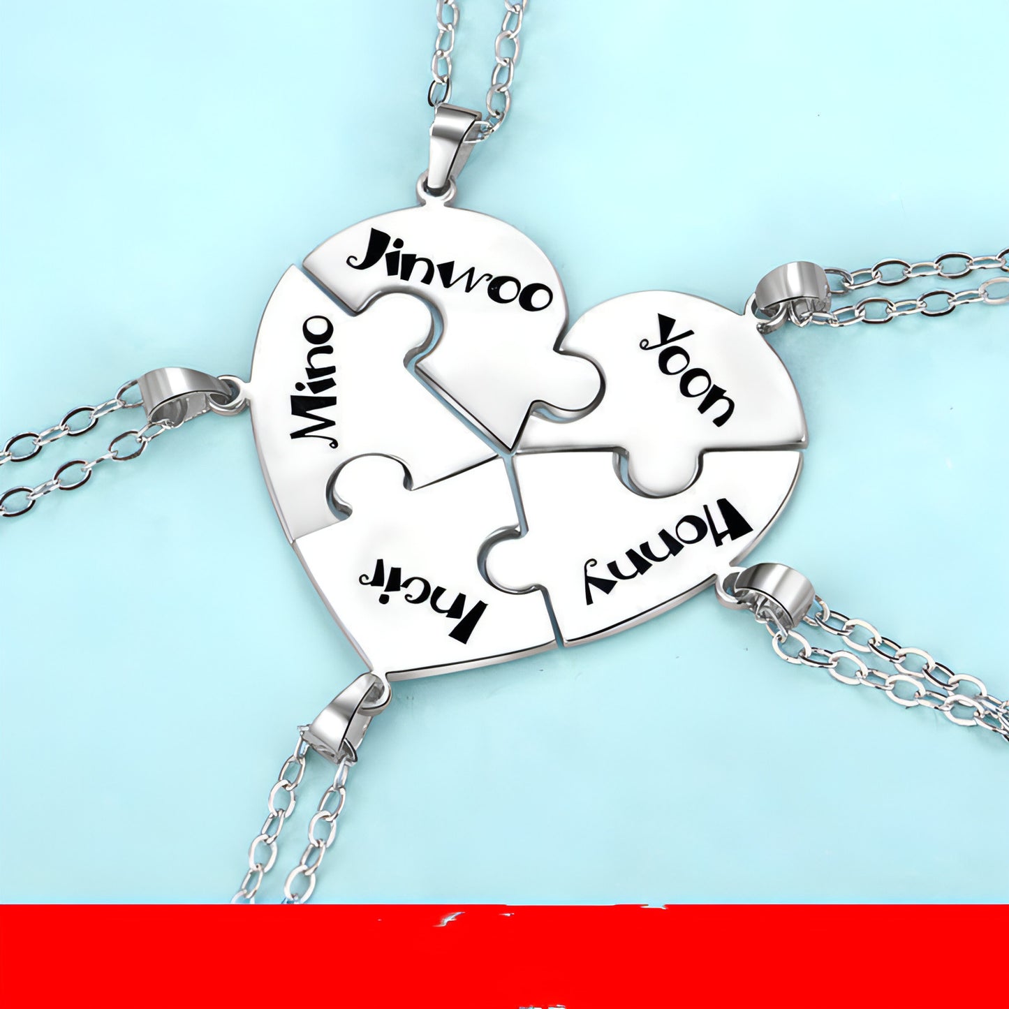 Personalized Family Pendant – Heart Necklace for Siblings & Loved Ones