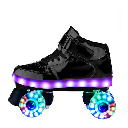 A Four-wheel Skating Flashing Roller Skates