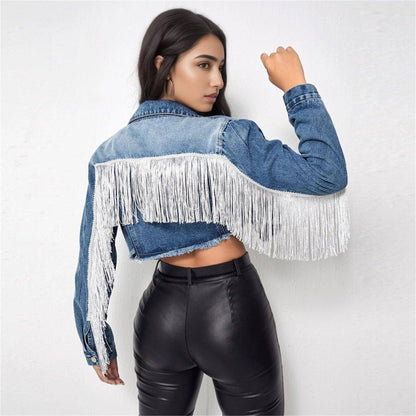 A1. Fashion Tassel Stitching Do The Old Cowboy Jacket For Women