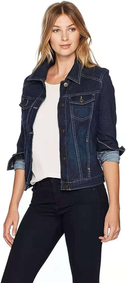 Neue Stil Denim Jacke Frauen Schlank Abnehmen